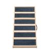 39" Long Wooden Pet Ramp, Folding Dog Cat Ramp with Height Adjustment From 16.3" to 24" and Non-Slip Mat for Bed Couch, Natural