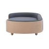 Scandinavian style Elevated Dog Bed Pet Sofa With Solid Wood legs and Bent Wood Back, Velvet Cushion,Large Size