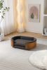 Scandinavian style Elevated Dog Bed Pet Sofa With Solid Wood legs and Walnut Bent Wood Back, Cashmere Cushion,Mid Size