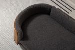 Scandinavian style Elevated Dog Bed Pet Sofa With Solid Wood legs and Walnut Bent Wood Back, Cashmere Cushion,Mid Size