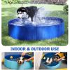 Dog Pool - Portable Pool for Dogs, Cats, Kids - Pet Tub with Non-Slip Base, Drain Valve - (Extra Large - 63" X 12")