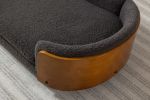 Scandinavian style Elevated Dog Bed Pet Sofa With Solid Wood legs and Walnut Bent Wood Back, Cashmere Cushion,Mid Size