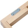 39" Long Wooden Pet Ramp, Folding Dog Cat Ramp with Height Adjustment From 16.3" to 24" and Non-Slip Mat for Bed Couch, Natural