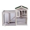 48 in. Large Chicken Coop Wooden Rabbit Hutch Gray