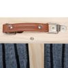 39" Long Wooden Pet Ramp, Folding Dog Cat Ramp with Height Adjustment From 16.3" to 24" and Non-Slip Mat for Bed Couch, Natural