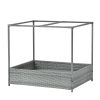 Dog Bed, Pet Bed, Pet Enclosures, Pet Outdoor Furniture, Pet Patio Furniture, Seasonal PE Wicker Pet Furniture, Dog Bed With Curtain