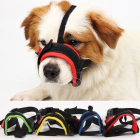 Anti-Bite And Anti-Barking Pet Muzzle With Adjustable Dog Muzzle (Color: Red, Size: M)