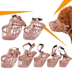 Pet Dog Adjustable Mask Bark Bite Mesh Mouth Muzzles for Small Medium Large Dogs Anti Stop Chewing Pets Dogs Accessories (Color: as the picture, Size: 5)
