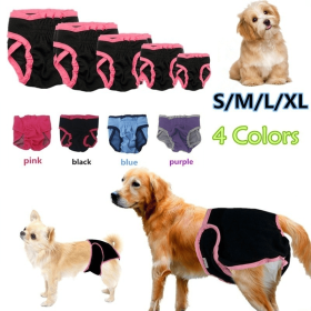 Pet Underwear Physiological Sanitary Shorts Dog Diapers Physiological Pants Soft Washable Female Dog Shorts (Color: pink B, Size: S)