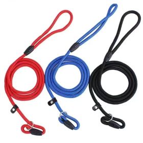 Durable Dog Slip Rope Leash With Strong Slip Lead; Adjustable Pet Slipknot Nylon Leash For Dogs (Color: black, Size: M - Diameter 0.8cm)