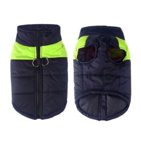 Windproof Dog Winter Coat Waterproof Dog Jacket Warm Dog Vest Cold Weather Pet Apparel  for Small Medium Large Dogs (Color: Green, Size: 5XL)