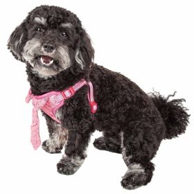 Pet Life 'Chichi Shaggy' Mesh Reversible And Breathable Adjustable Dog Harness W/ Shaggy Neck Tie (Size: X-Small)