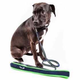 Pet Life 'Free-Fetcher' Hands Free Over-The-Shoulder Shock Absorbent Dog Leash (Color: Navy, Size: Small)