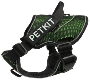 Petkit Air Quad-Connecting Adjustable Cushioned Chest Compression Dog Harness (Color: Grey, Size: Small)