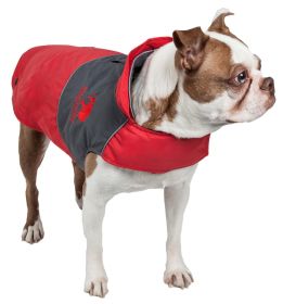 Touchdog Lightening-Shield Waterproof 2-in-1 Convertible Dog Jacket w/ Blackshark technology (Size: X-Large)
