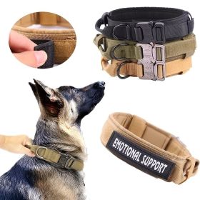Pet Collar For Dog & Cat; Adjustable Nylon Outdoor Dog Collars For Medium Large Dogs; Dog Collar (Color: Khaki, Size: L)