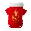 Pet Tang Suit; Happy New Year dog Costume; Small and Medium Dog Jacket; tractable warm Dog coat; Pet Clothing