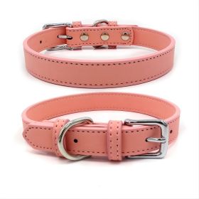 New Soft Puppy Collar For Dog And Cat; Leather Pet Collar Necklace For Small Medium Dog; adjustable dog collar (Color: black, Size: M)