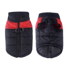 Windproof Dog Winter Coat Waterproof Dog Jacket Warm Dog Vest Cold Weather Pet Apparel  for Small Medium Large Dogs (Color: Red, Size: 3XL)