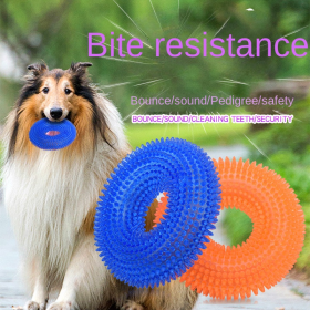 pack of 2pcs  dog toys Pet toy bite resistant sound making toy ball dog toy tooth cleaning molar dog toy (Color: purple, Size: large size)