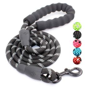 Pet Leash With Reflective & Comfortable Padded Handle For Small; Medium And Large Dogs (Color: Orange, Size: 1.2cm*150cm)