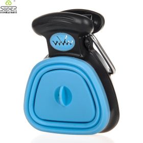Dog Pet Travel Foldable Pooper Scooper With 1 Roll Decomposable bags Poop Scoop Clean Pick Up Excreta Cleaner (Color: Green, Size: L)
